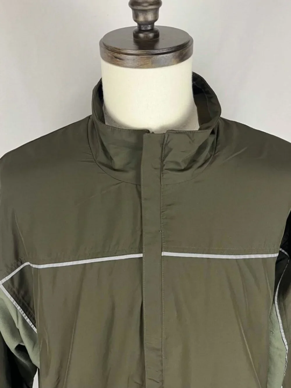 GUC Roundtree & Yorke Sport Mens Olive Green Full Zip Track Jacket Size XL